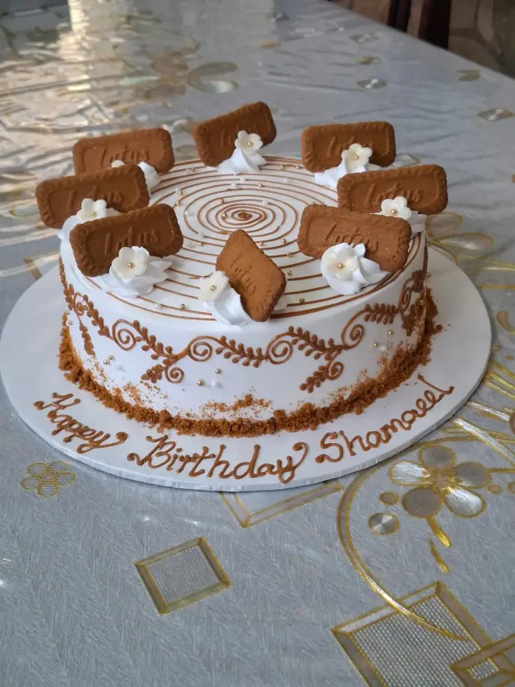 Biscoff Celebration cake by Bilkis Cakes and Bakes