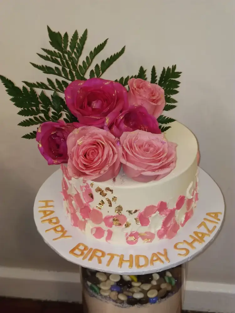 Fresh Floral Birthday cake by Bilkis Cakes and Bakes