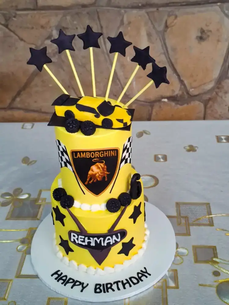 Motoring Two-Tier cake by Bilkis Cakes and Bakes