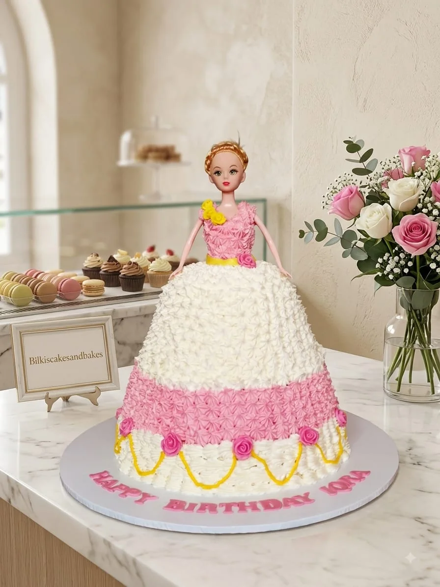 Princess Doll Cake cake by Bilkis Cakes and Bakes
