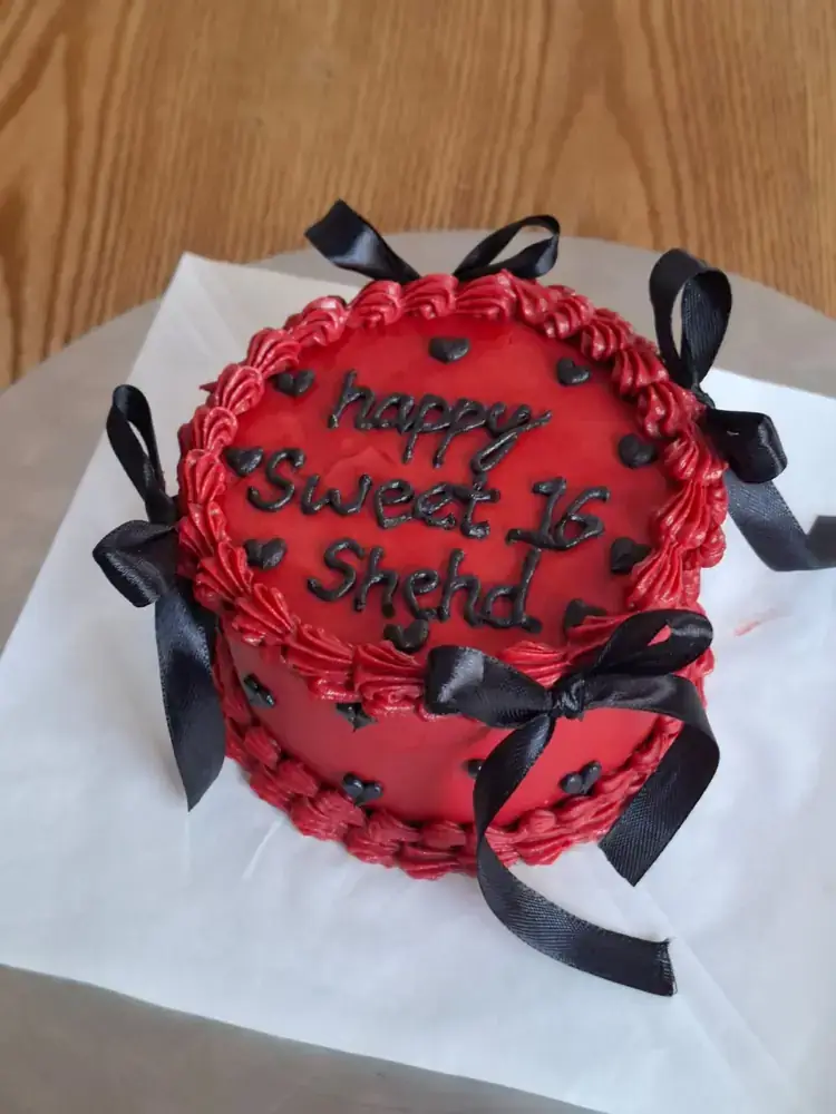 Sweet Sixteen Ribbon cake by Bilkis Cakes and Bakes